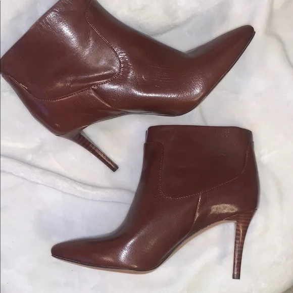 Nine West Cognac Brown Heeled Boots with Stiletto Heel - Picture 8 of 9